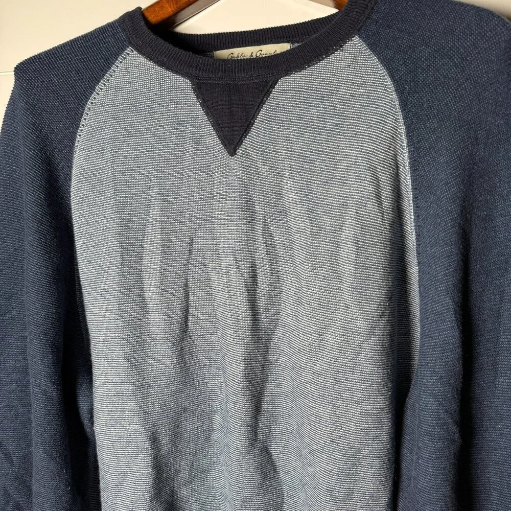 Gable & Grant Crewneck Sweater Navy Sz XL